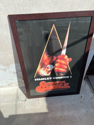 Clockwork Orange poster on wood framed like new