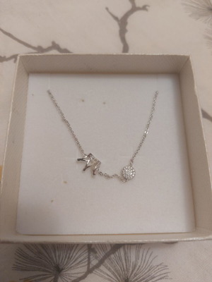 Swarovski γυναικείο κολιέ με κορώνα και κρύσταλλα σαν καινούργιο