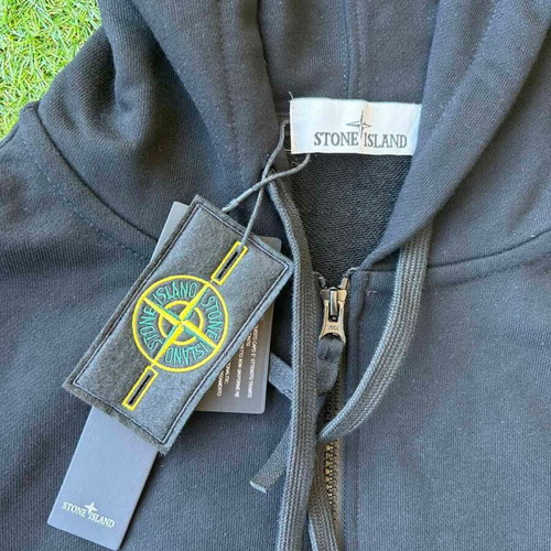 Stone Island Full Zip Hoodie Black size L new
