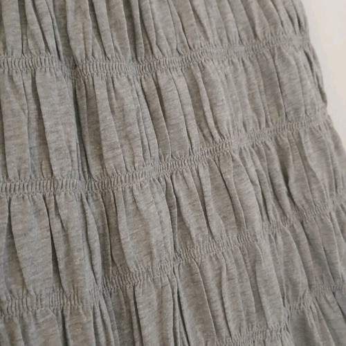 Grey Nef Nef cotton skirt like new with gathers and grosgrain ribbon