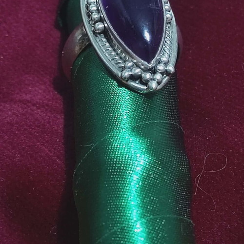 Silver ring 925 with amethyst like new, size 18