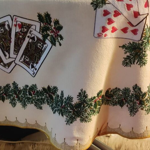 Tablecloth with 4 napkins used, Christmas set