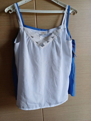 Tops white and blue new, size M