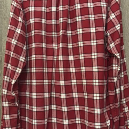 Sfera men's plaid shirt used, red with white stripes, size M