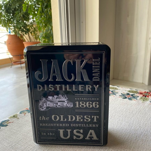 Vintage Jack Daniel metal collectible box used