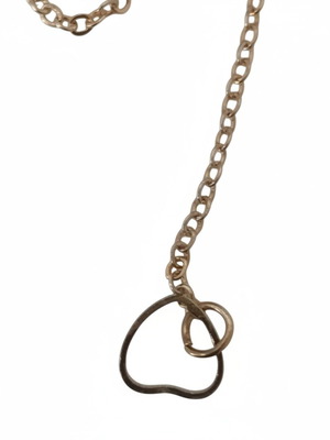 Heart necklace gold color new