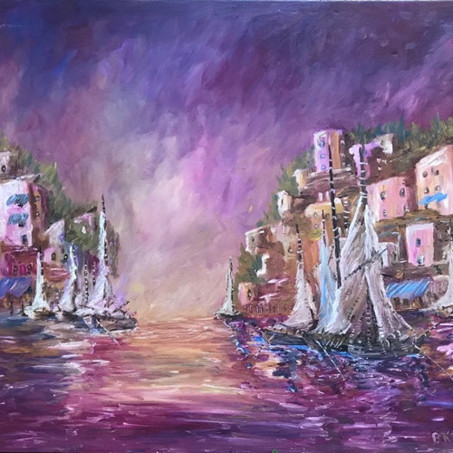 V. Kymparis Modern Oil Painting on Canvas 70x100