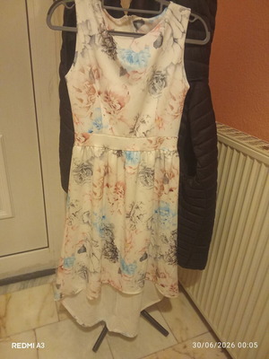 Floral dress with satin blouse gift used, size M