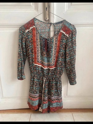 Bershka boho chic one-piece used, size XS, multicolor
