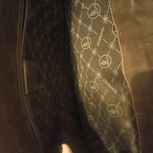 Trussardi leather brown shoulder bag like new