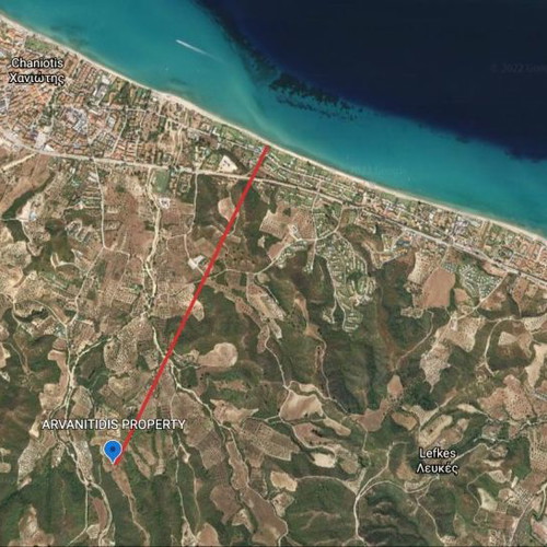 Αγροτεμάχιο 17.197 τ.μ. στη Χανιώτη Χαλκιδικής με θέα και ιδιωτικό δρόμο