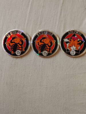 Tazos collection from the 90s, set of 3