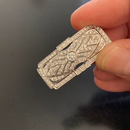 White Gold K18 Jewelry Set with Diamonds like new