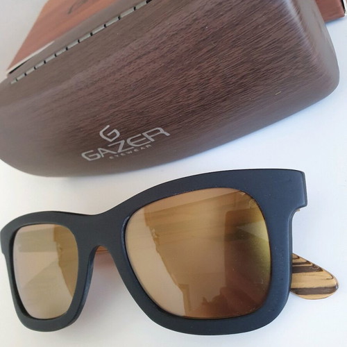 Sunglasses GAZER EYEWEAR BLACK-WENGE/GOLD MIRROR
