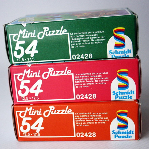 3 Mini Puzzles 90's Gummi Bear Schmidt Disney West Germany New
