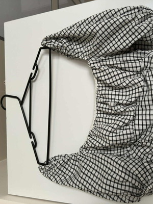 Bershka blouse size L used, white-black