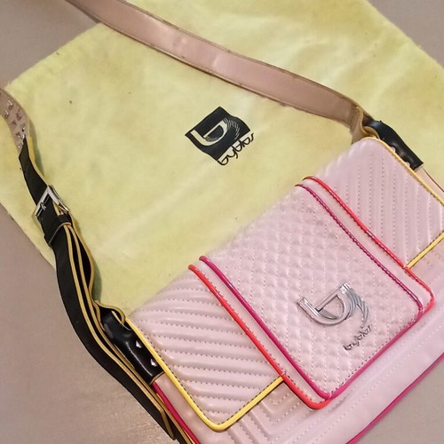 Byblos Shoulder Bag Like New Pink-Beige With Details