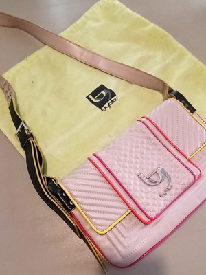 Byblos Shoulder Bag Like New Pink-Beige With Details
