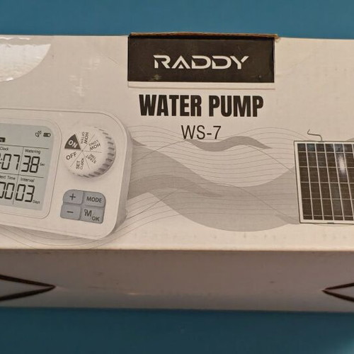 Raddy WS-7 Drip Irrigation Kit like new with soil moisture sensor and solar panel