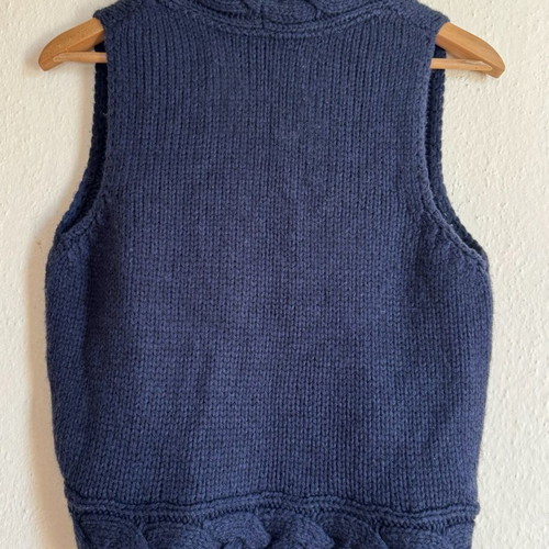 Massimo Dutti knitted vest used, blue, size M