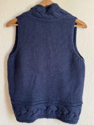 Massimo Dutti knitted vest used, blue, size M