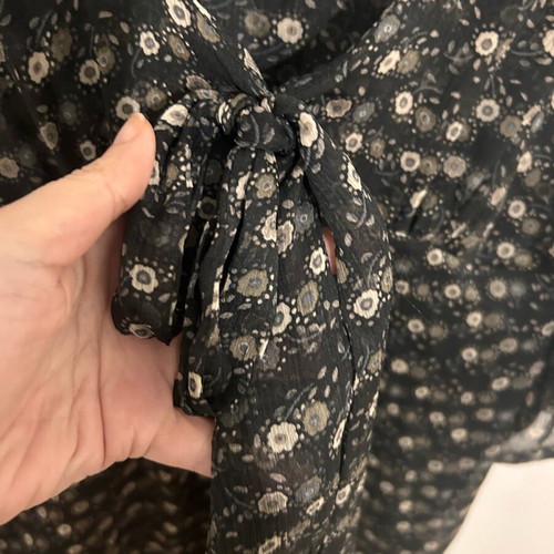 Zara chiffon midi dress Medium like new, gray
