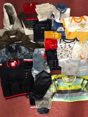 Large baby boy clothing set 0-15 months like new