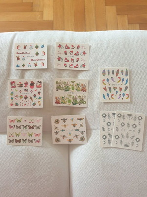 Water nail stickers new, pack of 9 pieces