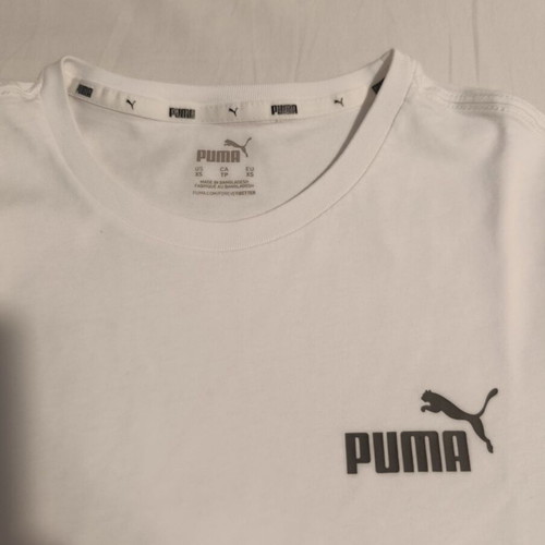 Puma T-shirt 100% cotton new, white, XS
