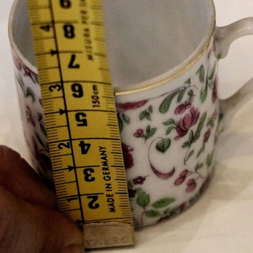Japanese porcelain cup set used, collectible from 1950