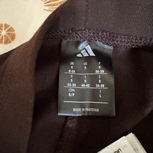 Adidas women's leggings new, brown with leopard detail, size Small
