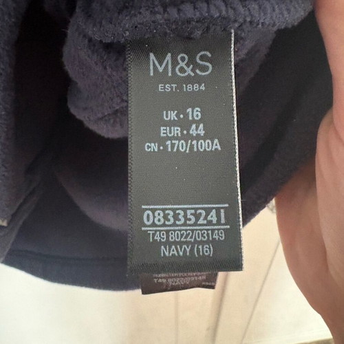 Marks & Spencer fleece jacket like new, blue, size 44