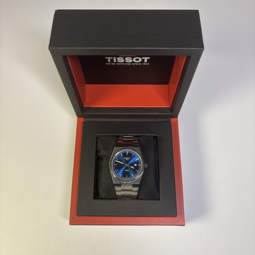 Tissot PRX blue 40mm watch like new