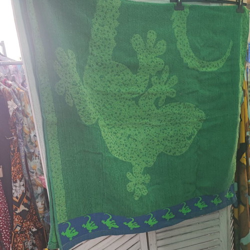 Large beach towel 95x170cm green, new