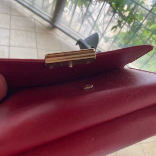 Burgundy wallet bag new with strap for hanging