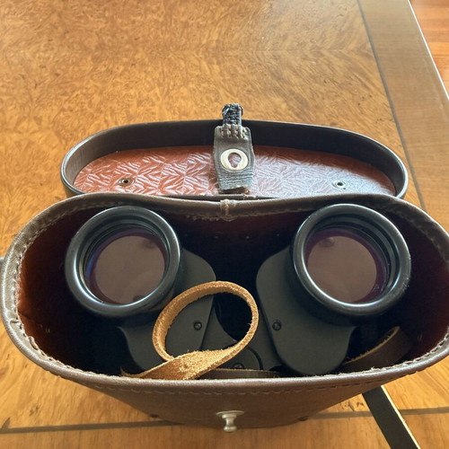 Soviet military binoculars Б12-1 12×40 with leather case