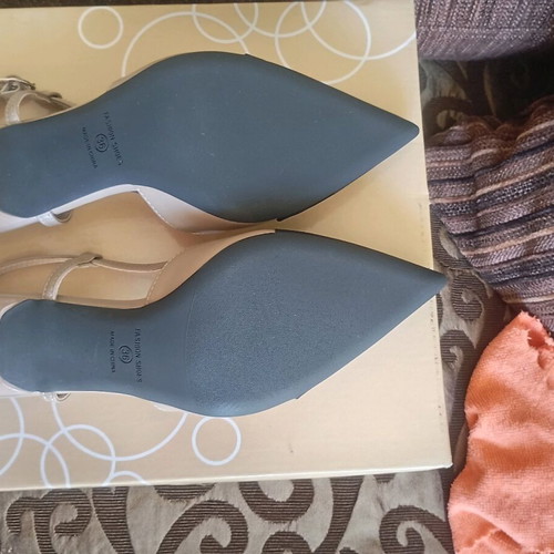 Slingback pumps beige - black like new, size 36