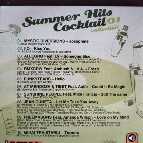 Summer Hits Cocktail used, pack of 3 CDs
