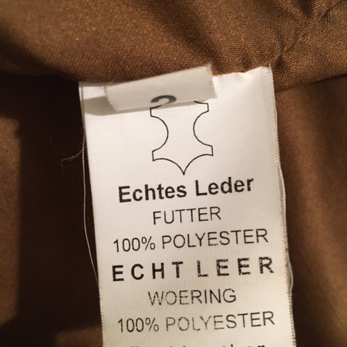 Suede leather men's jacket used, brown, size XL
