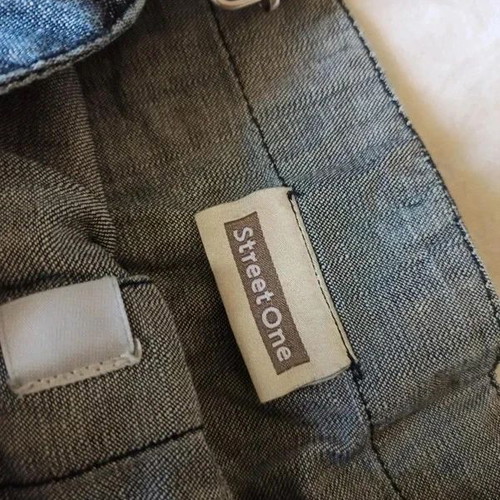Street One denim dress with straps and belt like new, size S