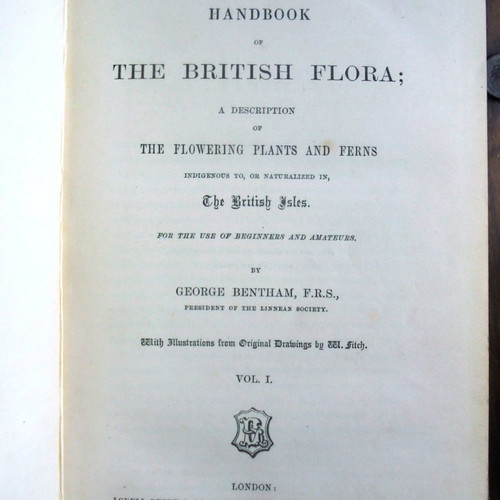 Handbook of the British Flora 2 volumes used, 1865