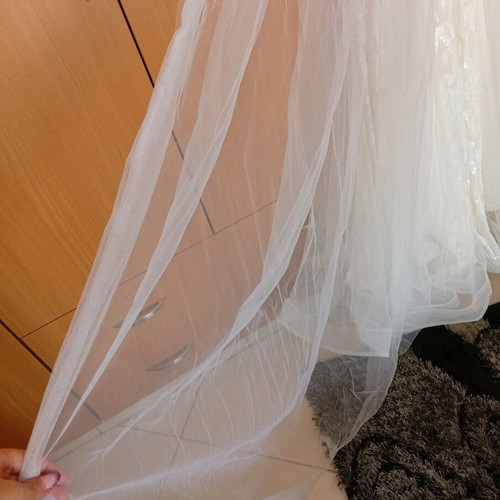Wedding dress mermaid line with sequins like new