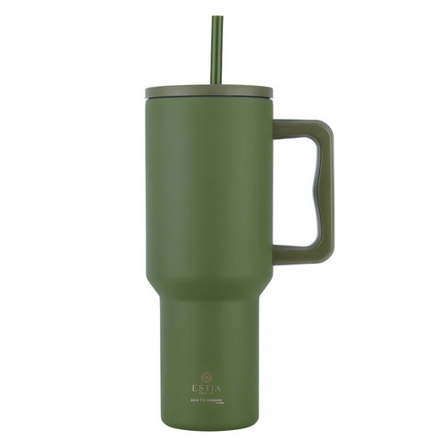 Stainless Steel Thermos Bottle BPA Free 1.2lt Forest Spirit with Straw and Handle