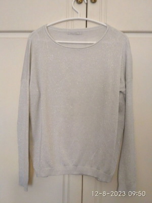 Women's blouse used, silver thread, size M