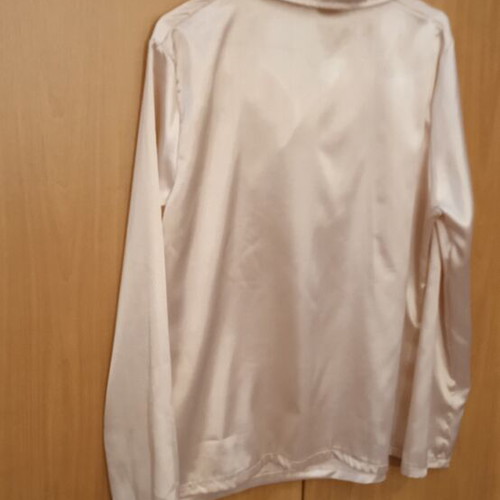 Satin blouse used, romantic pink, size L