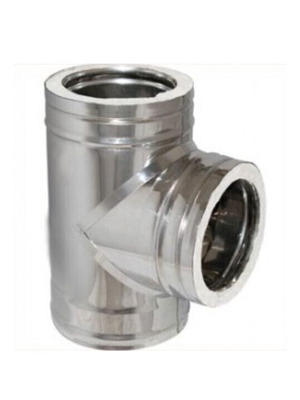 Double wall chimney tee Φ230 like new, stainless steel