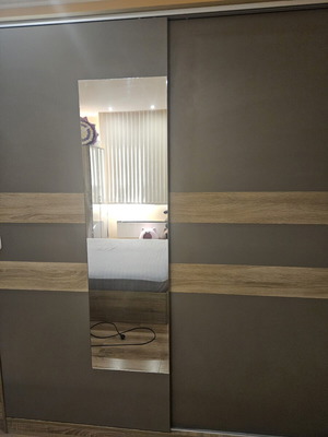 Bedroom furniture set like new with bed 160x200 and sliding door wardrobe