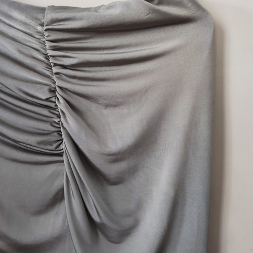 Boohoo skirt new, size M UK 12, silver elastic fabric