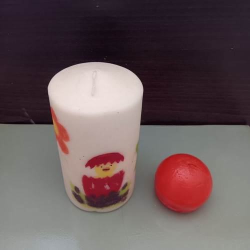 Decorative candles used, sold together