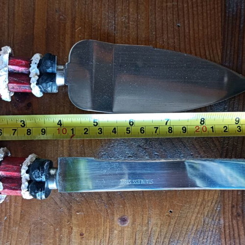 Christmas knife and spatula set vintage stainless steel new